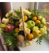 Подарок «Цветочно-фруктовая корзина» 4